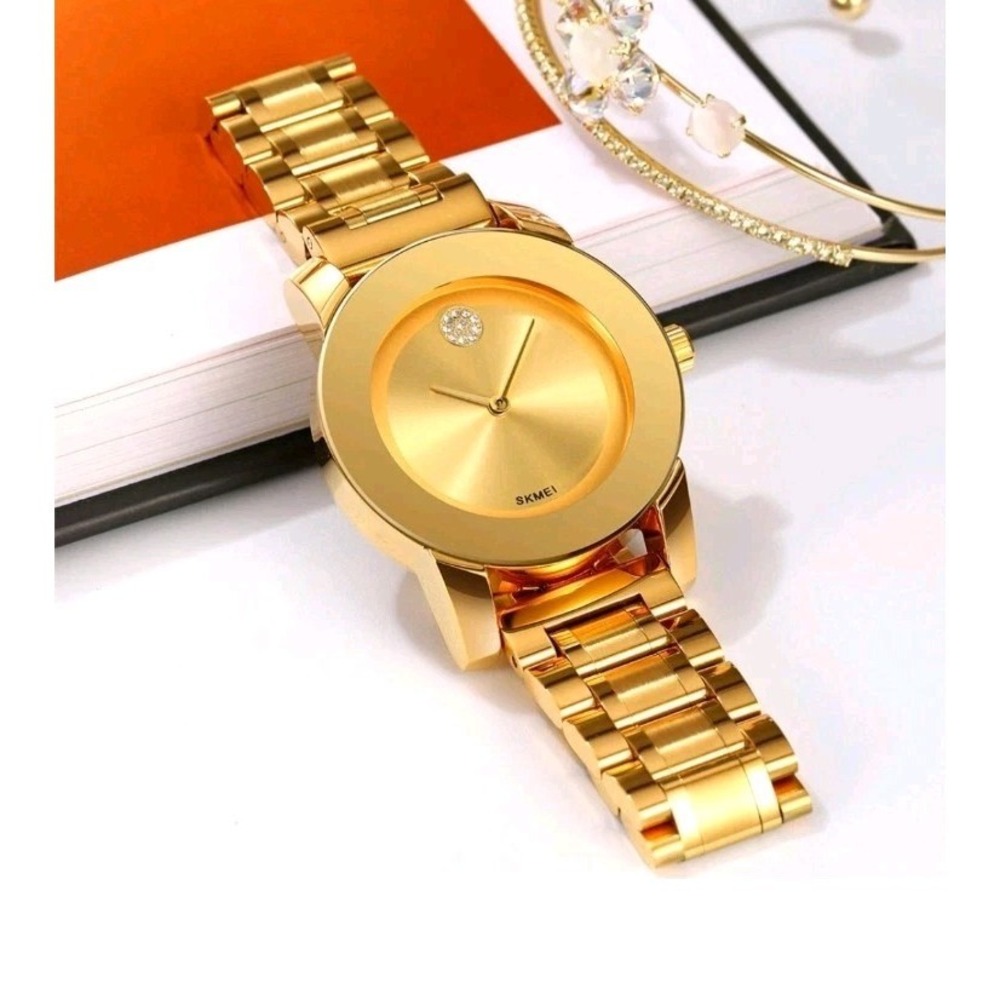 SKMEI‎ Unisex Simple Dial Full Steel Business Waterproof Quartz Wristwatch Watch